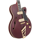 D'Angelico DELUXE 59 Series Hollow Body Electric Guitar (Satin Trans Wine)