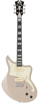 D'Angelico DADBEDDSGNTR Guitare électrique (Or du désert)