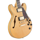 D'Angelico DADMINIDCSHLNGS Guitare électrique semi-creuse (Miel satiné)