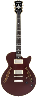 D'Angelico DAEMDCTSWNSNS Guitare électrique semi-creuse (vin solide)