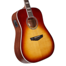 D'Angelico DAPD300ITBAPS PREMIER LEXINGTON Series - Guitare électrique acoustique Lexington Dreadnought - Iced Tea Burst