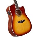 D'Angelico DAPD500ITBAPS PREMIER BOWERY Series - Guitare électrique acoustique Bowery Dreadnought CE - Iced Tea Burst
