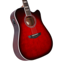 D'Angelico DAPD500TBCBAPS PREMIER BOWERY Series - Guitare électrique acoustique Bowery Dreadnought CE - Trans Black Cherry Burst