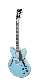 D'Angelico PREMIER DC Series Semi Hollow-Body Electric Guitar (Sky Blue)