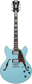 D'Angelico PREMIER DC Series Semi Hollow-Body Electric Guitar (Sky Blue)