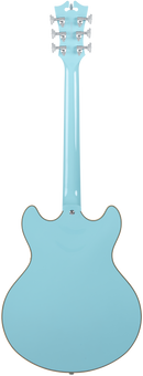 D'Angelico PREMIER DC Series Semi Hollow-Body Electric Guitar (Sky Blue)