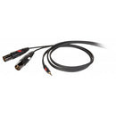 DieHard DHG595LU18 GOLD Câble stéréo professionnel 3,5 mm vers 2x XLR 3 broches - 1,8 m