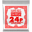 Ernie Ball 1024EB Plain Steel Electric or Acoustic Guitar String - 024P