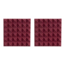 Gator Frameworks GFW-ACPNL1212PBDY-2PK 12X12 "Panneau pyramide acoustique - Bourgogne, 2 pack