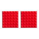 GATOR GFW-ACPNL1212PRED-2PK 12X12 "Panneau pyramide acoustique - rouge, 2 pack