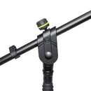 Gravity GR-GMS2222B Short Microphone Stand w/ Round Base and 2-Point Adjustment Telescoping Boom