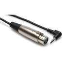 Hosa XVM-115F Stereo Mini Angled Male to 3-Pin XLR Female Cable - 15'
