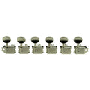 Kluson KD-6B-NMNL L6 Tuner Set Oval Metal Button - No Logo - Nickel