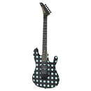 Kramer KNSBBPBF Nightswan Guitare électrique avec Seymour Duncan Humbuckers - Noir/Bleu à pois