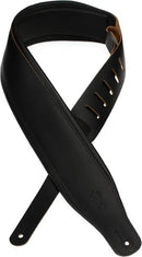 Levy's M26PD Sangle de guitare en cuir pleine fleur – 7,6 cm (Noir)