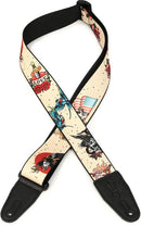 Sangle de guitare Levy's MP2TAT Poly Tattoo - 2" (Old School)
