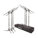 On-Stage MSP7706 Euroboom Microphone Stand Bundle with Bag (6 Stands)