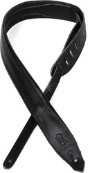 Levy's MSS80 Sangle de guitare en cuir bicolore Boutique Series – 5,1 cm (noir sur noir)