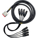 Mogami Gold AES TD DB-25 - XLR 10' (4 XLR Male & 4 XLR Female Digital Breakout Cable)