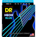 DR Handmade Strings NBE-10 Neon Blue Coated Electric Guitar Strings - Medium (10-46)