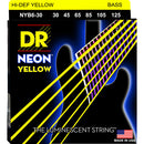 DR Handmade Strings NYB6-30 Neon Yellow Coated 6-String Bass Strings - Medium (30-125)