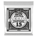 Ernie Ball 0215EB Slinky Coated Titanium Reinforced Plain Electric Guitar String - 0.015