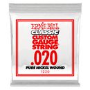 Ernie Ball 1220EB Classic Pure Nickel Wound Custom Gauge Electric Guitar String - 0.020