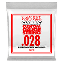 Ernie Ball 1228EB Classic Pure Nickel Wound Custom Gauge Electric Guitar String - 0.028
