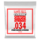 Ernie Ball 1234EB Classic Pure Nickel Wound Custom Gauge Electric Guitar String - 0.034