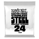 Ernie Ball 1924EB Custom Gauge Stainless Steel Wound Electric Guitar String - 0.024