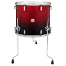 PDP PDCM1618TTRB Concept Maple Lacquer 16" x 18" Tom au sol - Rouge à noir fondu