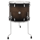 PDP PDCM1618TTSCB Concept Maple Lacquer Tom au sol 16" x 18" - Charbon satiné éclaté