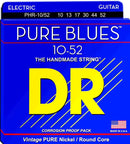 DR Handmade Strings PHR-10/52 Pure Blues Electric Guitar Strings - Big-Heavy (10-52)