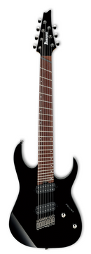 Ibanez RGMS7BK RG Series 7 String Multi-Scale Electric Guitar (Black)