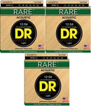 DR Handmade Strings RPM-12-3PK Rare Acoustic Guitar Strings - Light (12-54) (3 Pack)