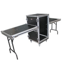 ProX T-18RSPWDST 18U Vertical Shockproof Rack Case 20 In Deep W-Side Tables and Casters