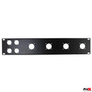 ProX T-P2-4X4 2 Unit Unloaded Rack Panel for 4 XLR-D and 4 NL4 Speakon or NAC3 Powercon