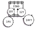 Tamburo TB UNIKA522VT UNIKA Series 5-piece Wood Shell Pack with Snare Drum and 22" Bass Drum (Vintage)