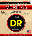 DR Handmade Strings VTA-11 Veritas Acoustic Guitar Strings - Custom Light (11-50)