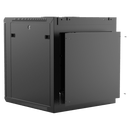 Caymon WPR612R/B Support mural 19" pour 12 unités avec dos amovible (noir)