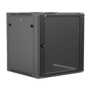 Caymon WPR612R/B Support mural 19" pour 12 unités avec dos amovible (noir)