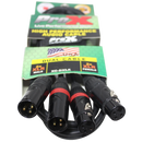 ProX XC-DXLR03 3 pi. Câble audio haute performance symétrique double XLR3-M vers double XLR3-F