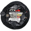 ProX XC-MEP12-529 12/3AWG 120VAC Male to 9 Female Socket Outlets Black Power-Extension Cord W-Covers - 52ft