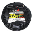 ProX XC-MEP14-326 MK2 110V Male to 6 Socket 110v Female Power Cord 6 Outlet 14/3 Extension Cord (Black) - 32ft