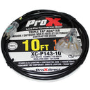 ProX XC-P143-10 120VAC NEMA 15 Male to 3 Socket Female Power-Extension Cord 14 AWG - 10ft