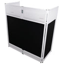 ProX XF-VISTAWHMK2 Vista DJ Booth Facade Table Station - White