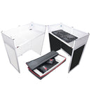 ProX XF-VISTAWHMK2 Vista DJ Booth Facade Table Station - White