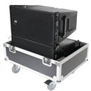 ProX X-RCF-HDL10AX2W convient pour 2 haut-parleurs Line Array RCF HDL 10-A Flight Case avec roues de 4 pouces
