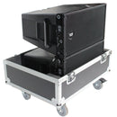 ProX X-RCF-HDL10AX2W convient pour 2 haut-parleurs Line Array RCF HDL 10-A Flight Case avec roues de 4 pouces
