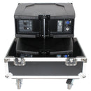 ProX X-RCF-HDL10AX2W convient pour 2 haut-parleurs Line Array RCF HDL 10-A Flight Case avec roues de 4 pouces